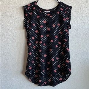 Pleione Polka Dot Pink Poppy Scoop Neck